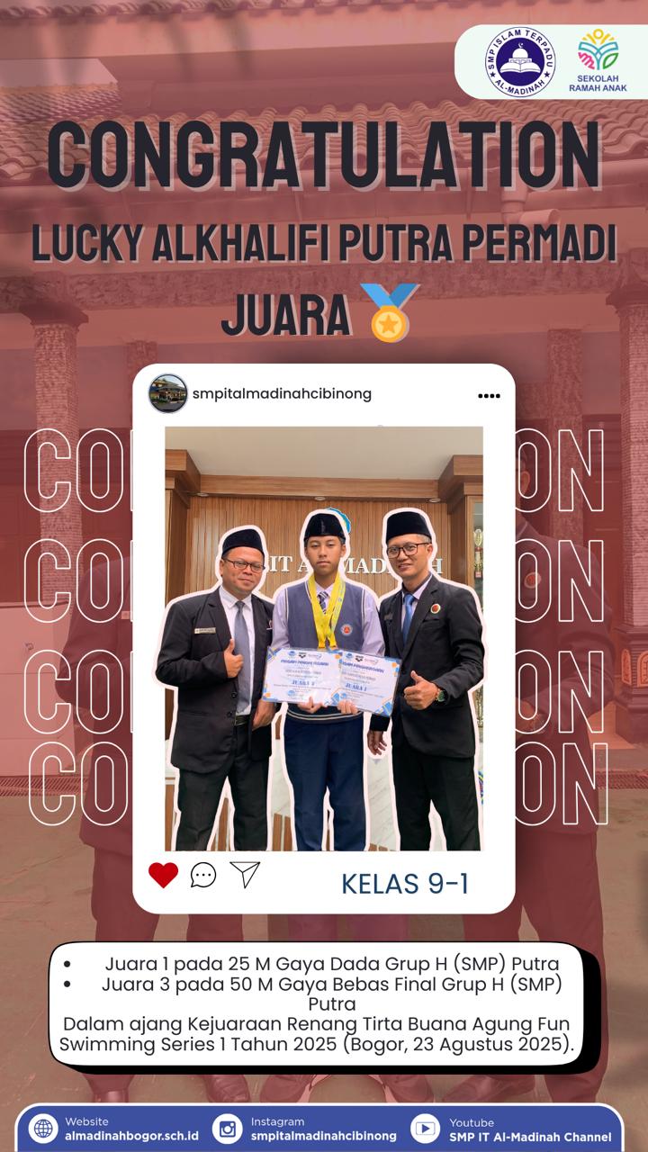 Juara 1 & 3 Swimming Series 1 Tahun 2025
