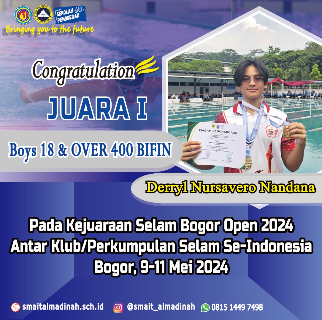 Juara 1 Kejuaraan Selam Bogor Open 2024