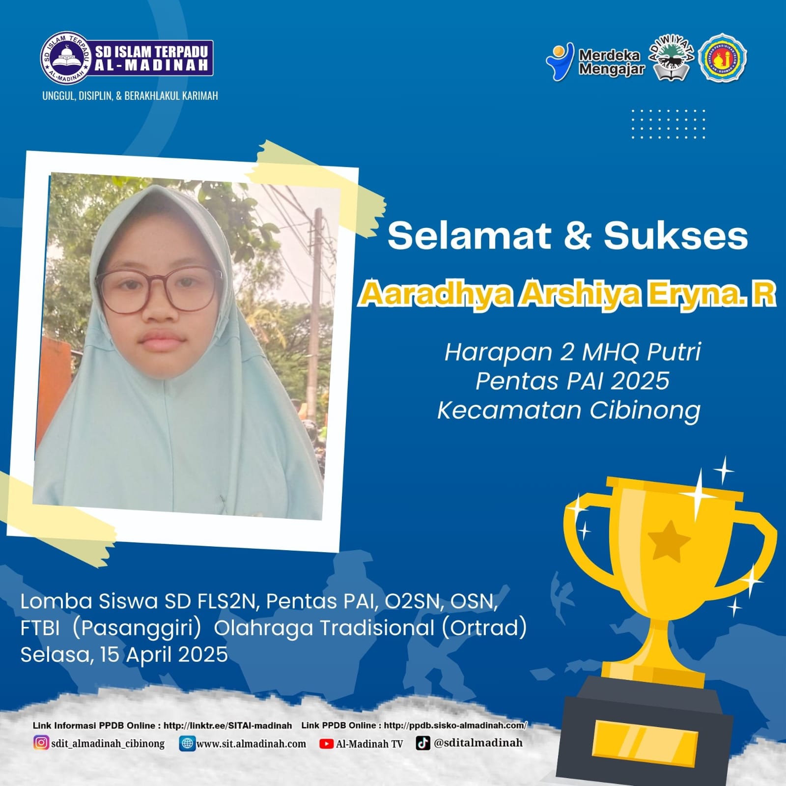 Juara Harapan 2 MHQ Putri Pentas PAI 2025