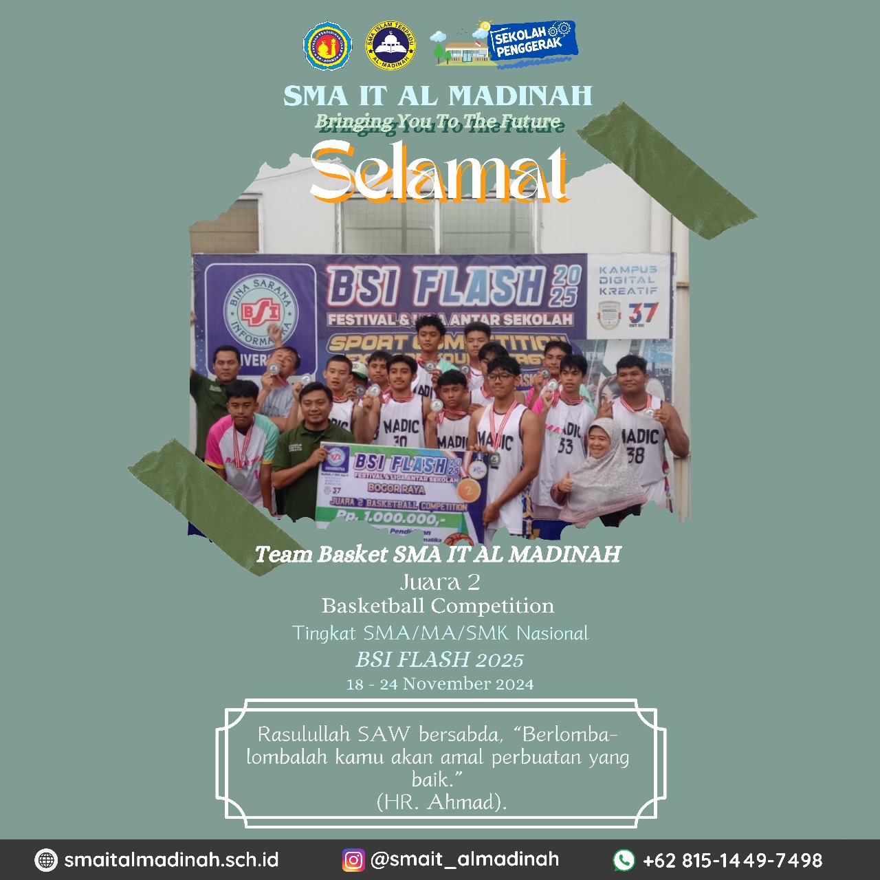 Juara 2 Basketball BSI Flash 2024