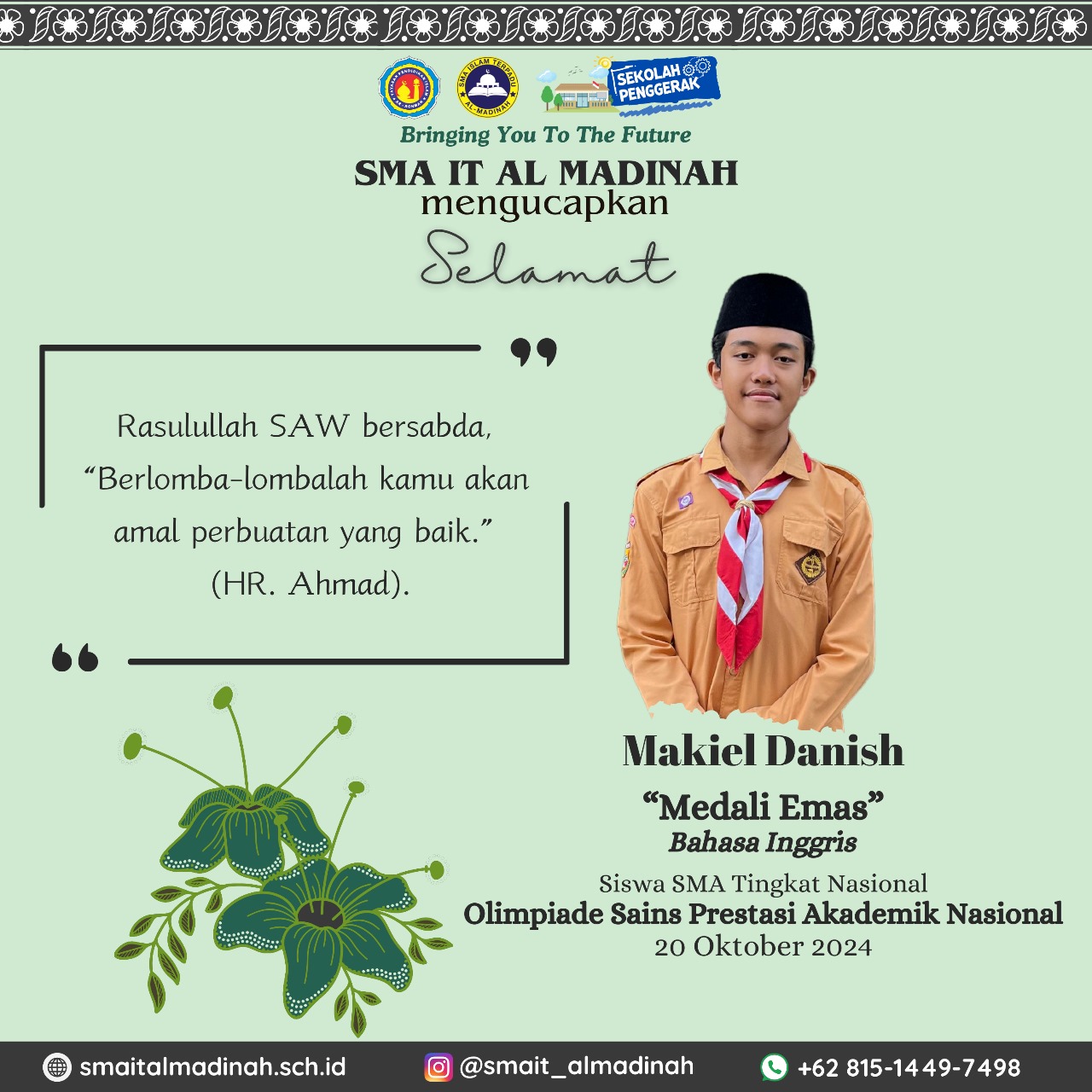 Mendali Emas Olympiade Sains Prestasi Akademik Nasional 2024