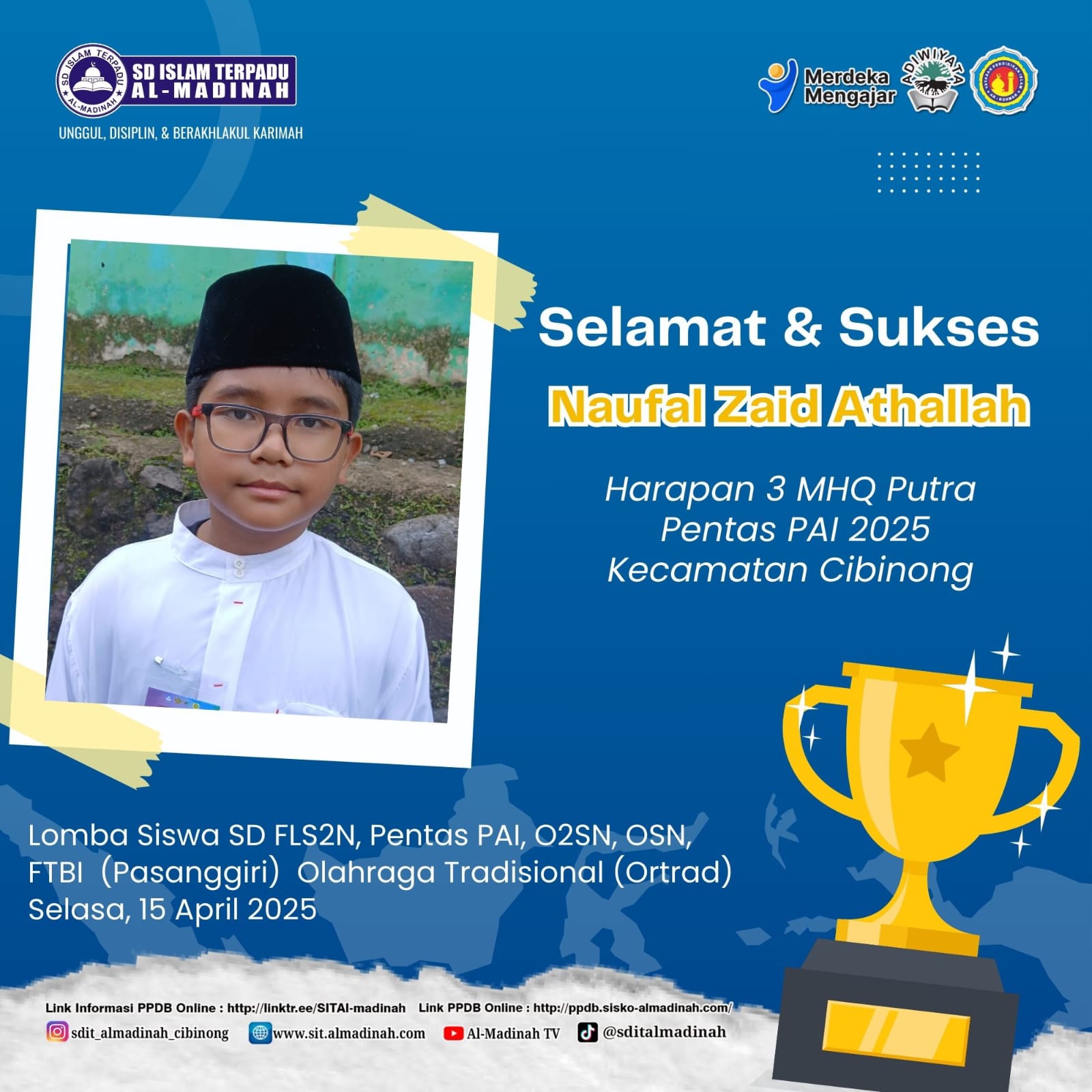 Juara Harapan 3 MHQ Putra Pentas PAI 2025