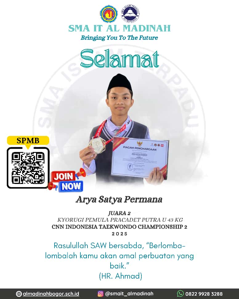 Juara 2 Kyorugi Pemula Pracadet Putra U 43 Kg CNN Indonesia Taekwondo Championship 2