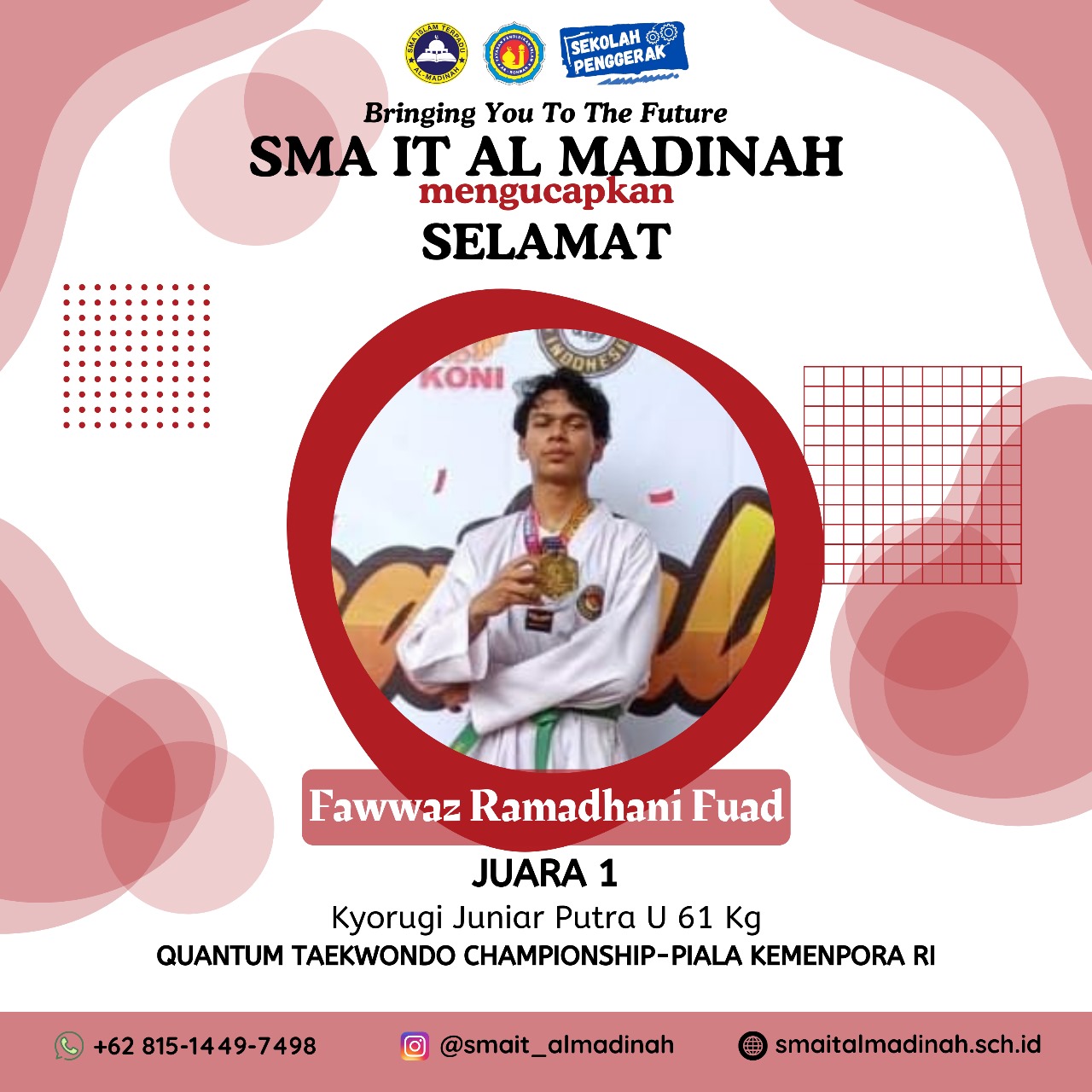 Juara 1 Taekwondo Championship Piala Kemenpora 2024