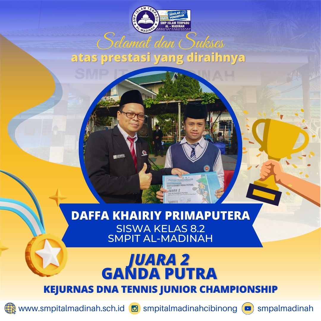 Juara 2 Ganda Putra Tennis Junior Championship