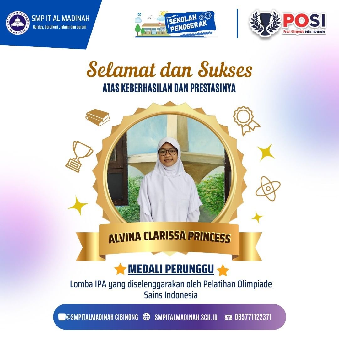 Peraih Medali Perunggu Lomba IPA Olimpiade Sains Indonesia