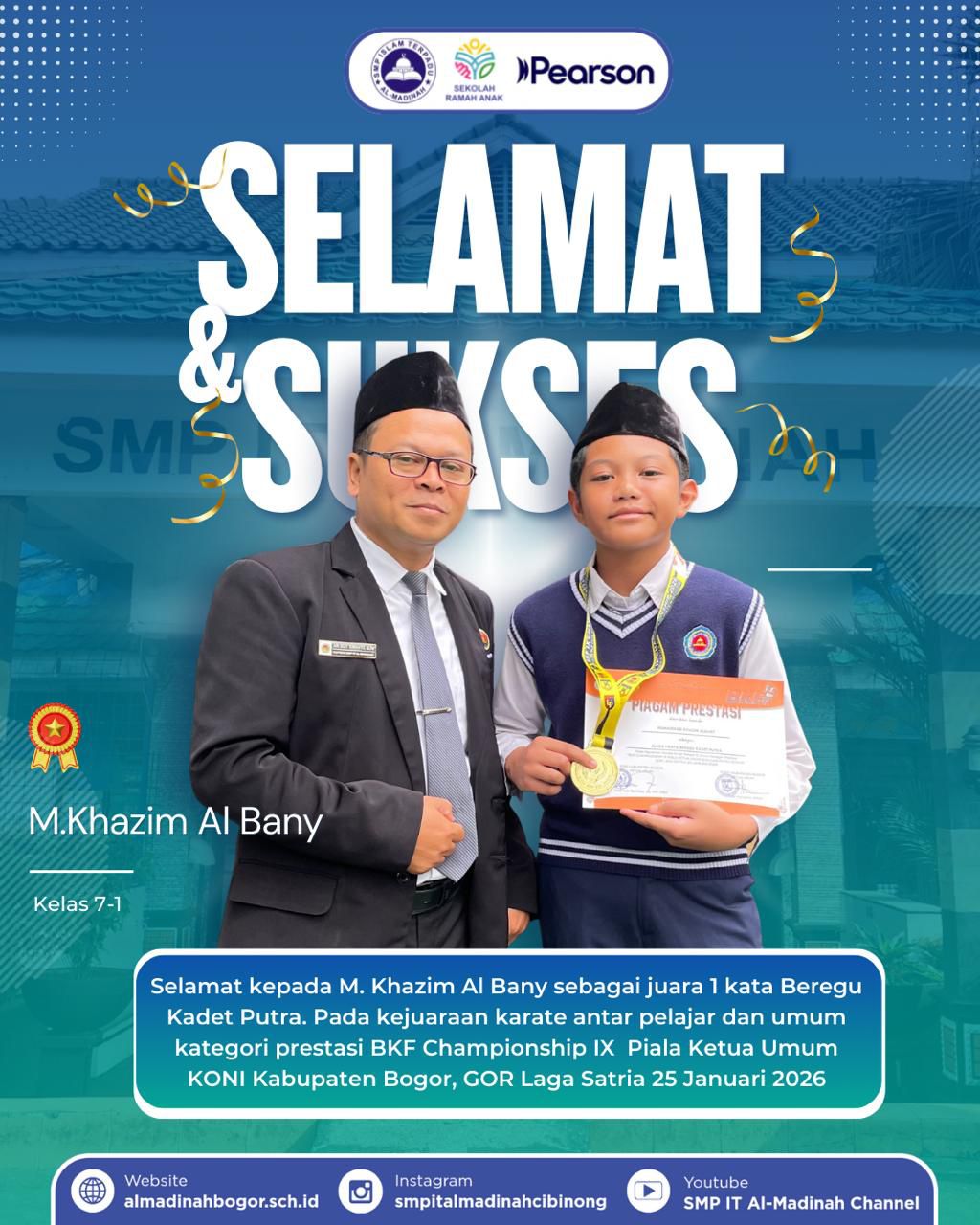 Juara 1 Kata Beregu Kadet Putra