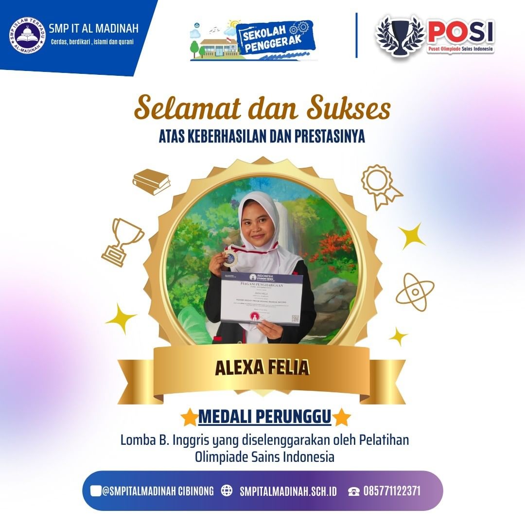 Peraih Medali Perunggu Lomba Bahasa Inggris